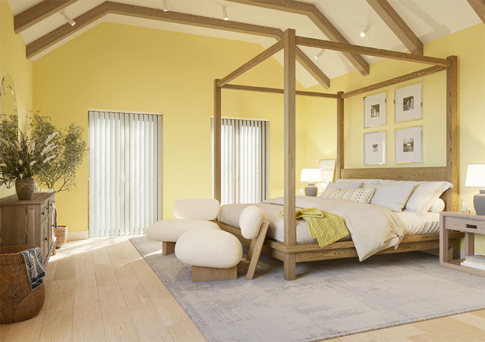 Shimmer (Blackout), Quartz Cream - Vertical Blind - Image 7